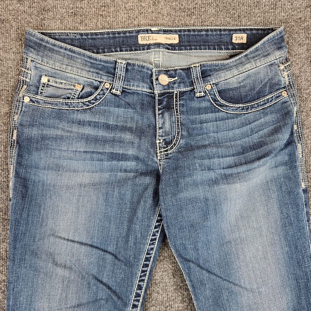 Buckle BKE Stella Bootcut Jeans Women's 31 Blue Dark Wash Stretch Mid Rise Denim - Picture 11 of 12